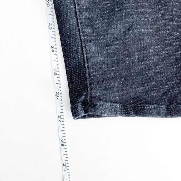 Torrid Premium Women's Sky High Skinny Crop Denim Jeans Black Silver Size 22R - Picture 11 of 12